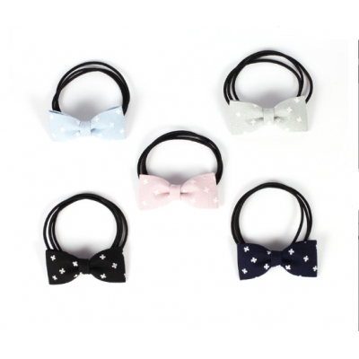 Fashion Bow Tie Elastic Hair Bands Kids Dot Style Bow Hair Ties